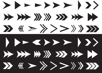 Comprehensive arrow icon Set – Black vector arrows for UI, Design and navigation