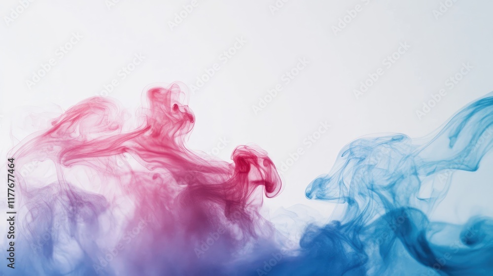 Poster colorful smoke banner background with space for custom text and creative design elements