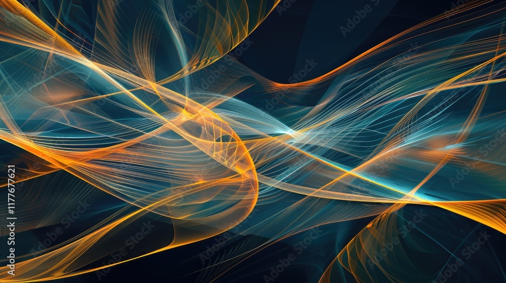 Poster an abstract background featuring swirling chaotic eddies with vibrant colors and dynamic lines, crea