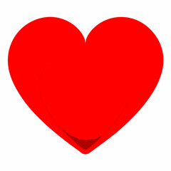 red heart isolated on white