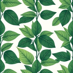 seamless pattern with leaves, Green tea leaf seamless pattern. seamless patterns of green leaves tea