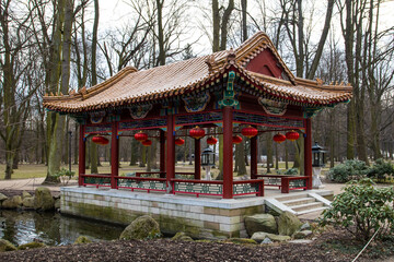 chinese temple in the park