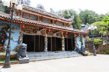 Traditional Temple Rooftops in Harmony with Nature, Da Nang, Vietnam