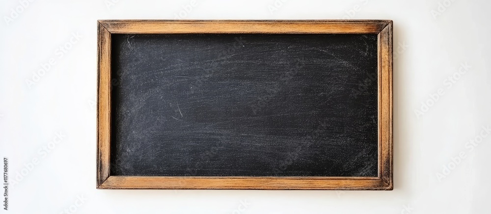 Aufkleber black chalkboard frame mockup on white background ideal for creative text or artwork display with am