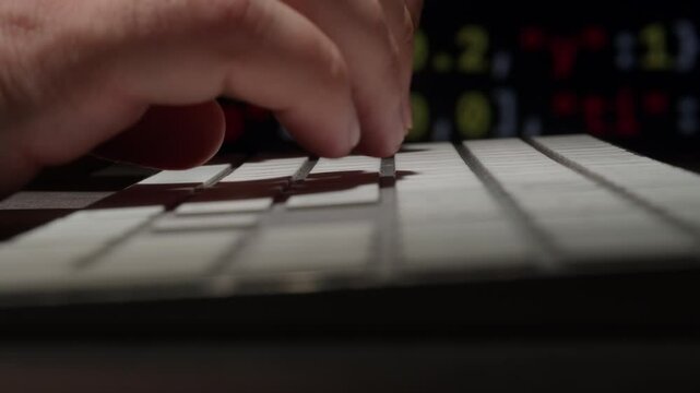 Man work with chat AI online, connecting with AI and using a chatbot. IT engineer software developer programmer interact with chat bot, making writing code. Typing on laptop keyboard close-up. 