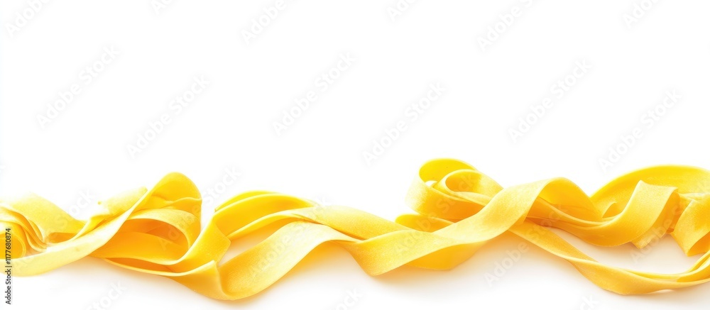 Poster banner displaying fresh italian pasta on a clean white background with ample space for custom text a