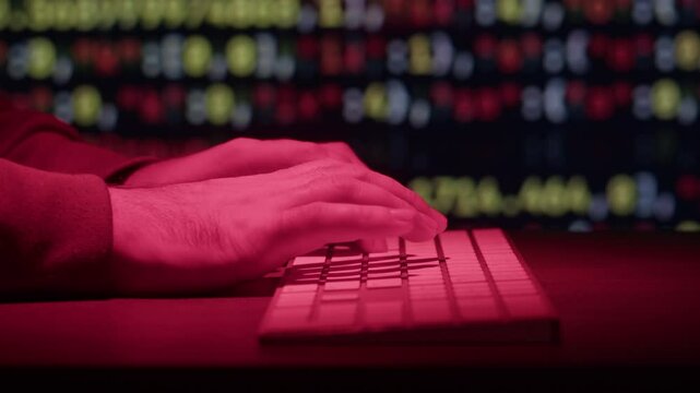 Man work with chat AI online, connecting with AI and using a chatbot. IT engineer software developer programmer interact with chat bot, making writing code. Typing on laptop keyboard close-up. 