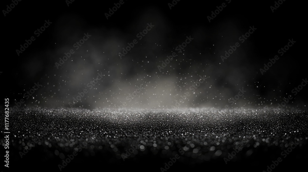 Poster elegant black bokeh background with dark misty atmosphere for artistic and creative projects