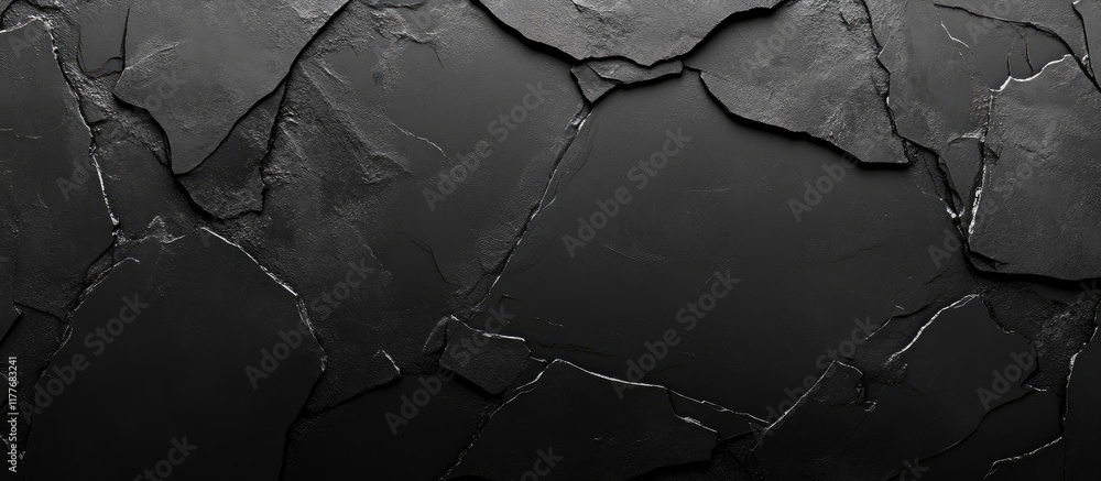 Poster textured black slate background with ample empty space suitable for adding custom text or graphics i
