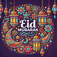 Eid Mubarak vector, muslim holiday