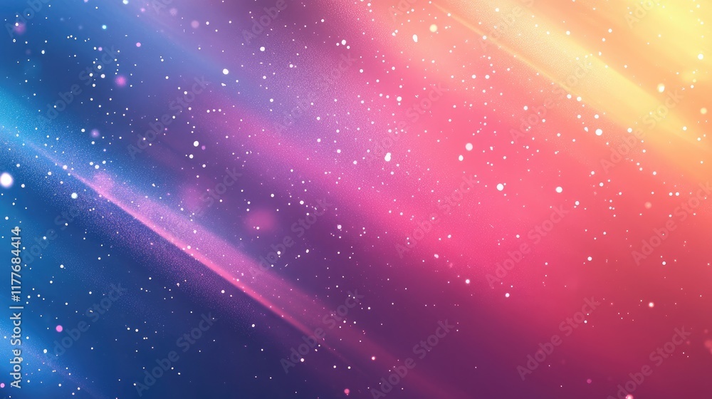 Poster vibrant bokeh light background with colorful blur and soft glowing particles for a dreamy abstract d