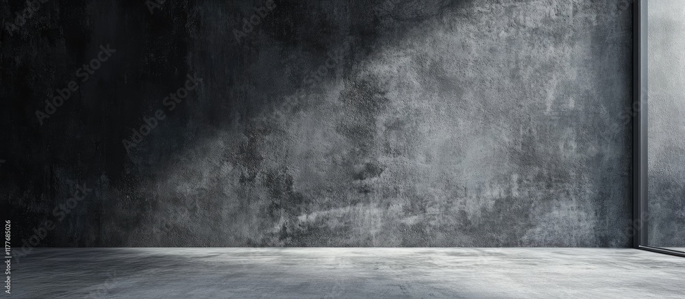 Poster black cement texture modern concrete wall and floor background with empty space for text ideal for d