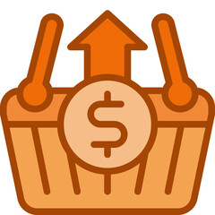 price increase two tone icon