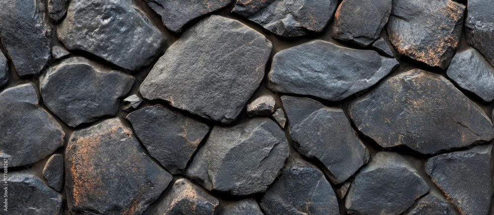 Poster textured black stone surface with empty space for customization and design elements suitable for bac
