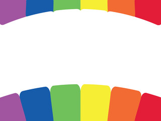 Rainbow Arch Border: vibrant, colorful rainbow arch frame, perfect for adding a touch of joy and inclusivity to your designs, celebrations, and special occasions.  