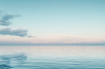 Obraz premium Blue sky with minimal clouds, perfect for creating an atmosphere of calmness and tranquility, summer background