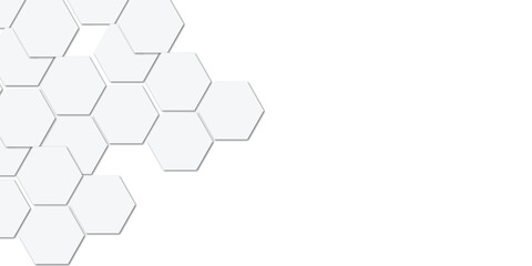 Abstract technology white geometric hexagon on transparent concept design honeycomb shape vector. 