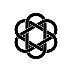 celtic knot trinity heart love endless vector on white background for tattoo symbol religion icon logo. vector illustration