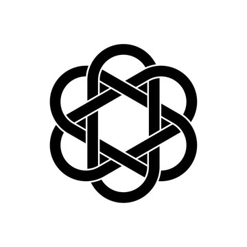 celtic knot trinity heart love endless vector on white background for tattoo symbol religion icon logo. vector illustration
