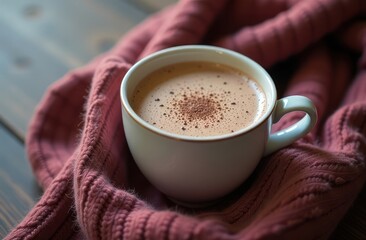 Illustration of a cup of coffee cappuccino