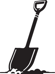 Silhouette Shovel Illustration Digging into Gardening Projects