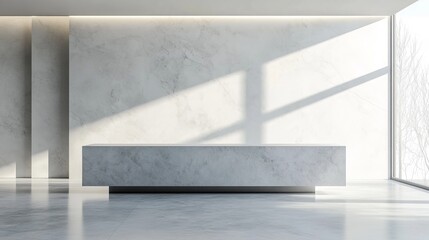 Obraz premium Polished, dark gray stone table top with a modern, industrial feel.