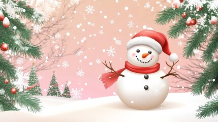 Festive holiday message backdrop decorated with wintery symbols