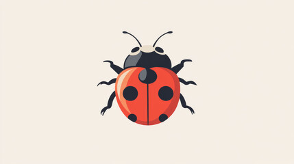 Vector ladybug logo. Brand logo in the form of an insect. 