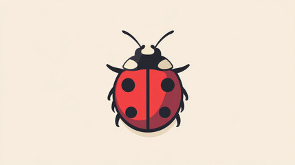 Vector ladybug logo. Brand logo in the form of an insect. 