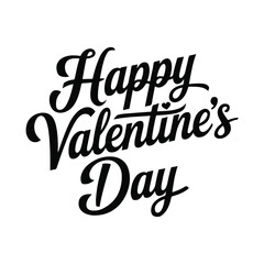 Happy Valentines Day greeting card. Calligraphic design for print cards, banner, poster Hand drawn text lettering for Valentines Day with hearts shape Vector illustration isolated on white background.