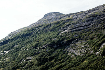 Majestic fjord landscape in serene afternoon light