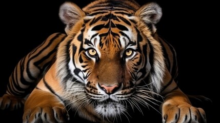 Obraz premium Tiger portraits exude power and grace in the wild.