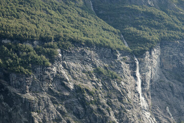 Majestic fjord landscape in serene afternoon light