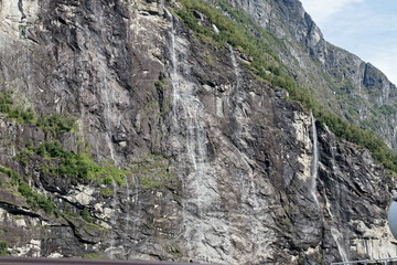 Majestic fjord landscape in serene afternoon light