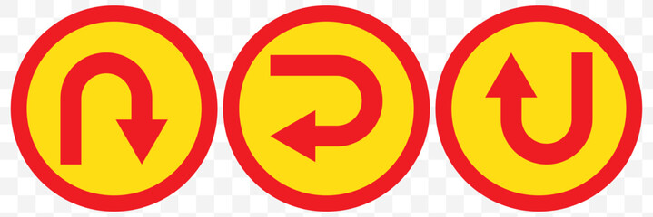 U turn symbol. eps 10.