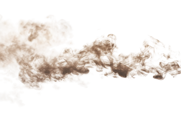 Foggy smoke in area isolated on transparent background