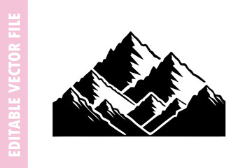 illustration of a range, mountain vector design