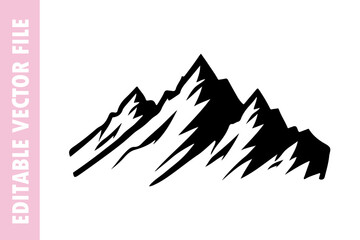 mountain cut, mountain vector design silhouette illustration