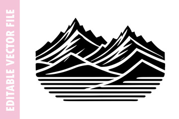 Fototapeta premium mountain house icon, mountain beautiful vector design 
