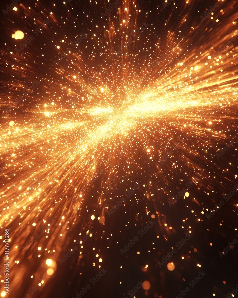 Poster stellar burst visualization cosmic space digital art dark environment close-up view hyperrealistic s