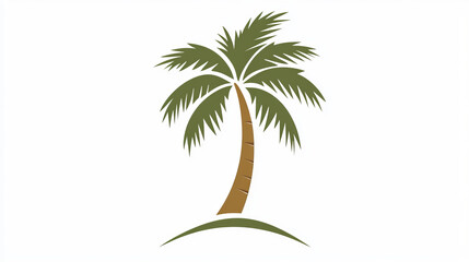 Vector logo palm tree. Brand logo in the shape of a palm tree