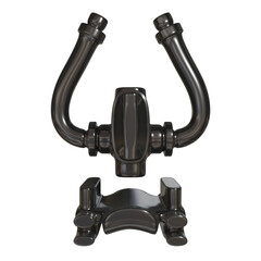 Metal abstract shape, 3d render