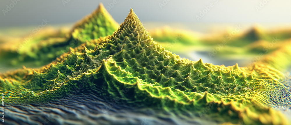 Poster harmony of forms and textures. fractals sierpinski carpet flow of information. tr_001