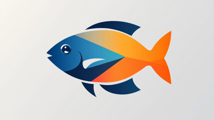 Obraz premium Vector logo fish. Brand logo in the form of perch