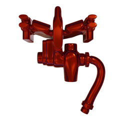 Metal abstract shape, 3d render © neurostructure