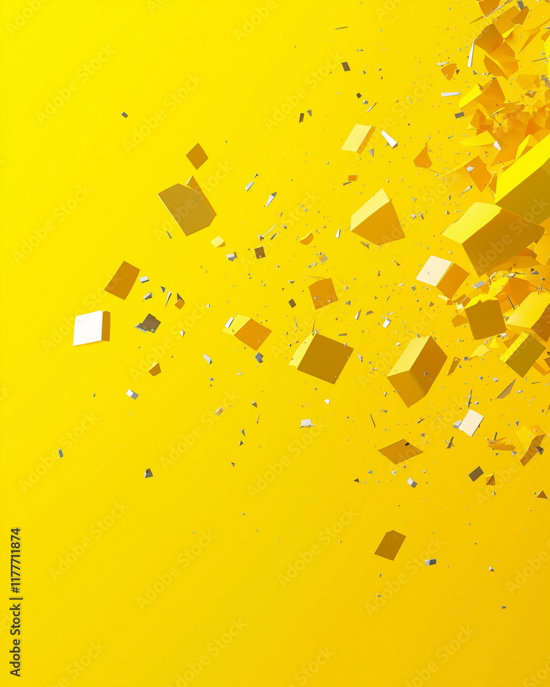 Poster harmony of forms and textures. fragmentation. mechanical texture. particle flow. _002