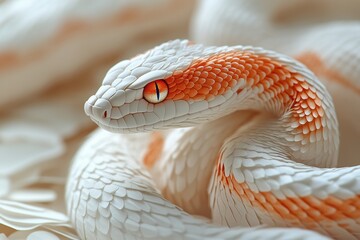 Fototapeta premium Elegant Minimalist Snake Design with Layered Texture and Color