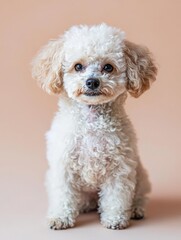 Adorable Toy Poodle Puppy Portrait 