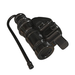 Metal abstract shape, 3d render