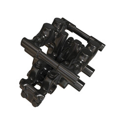 Metal abstract shape, 3d render © neurostructure